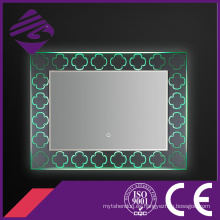 Espejo retroiluminado del cuarto de baño del rectángulo LED del diseño 2016 con la base cristalina